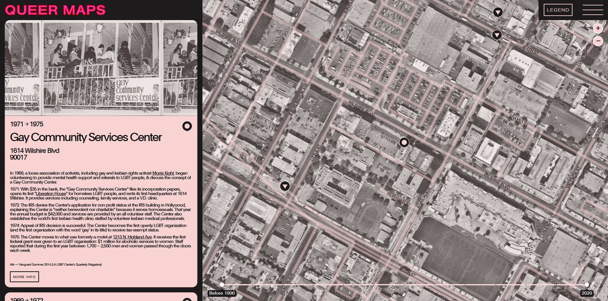 NotanAtlas's tweet photo. #QueerMaps shows #LGBTQ spaces in LA from 1871 to today by using data from @ONEarchives, @mazerarchives, @LAConservancy and others. https://t.co/FrN7Ft8HCX

Increase the visibility for #queerspaces by submitting entries or contributing facts and photos!

#mapping #queerhistory🏳️‍🌈 https://t.co/Vy7WOg2uPH