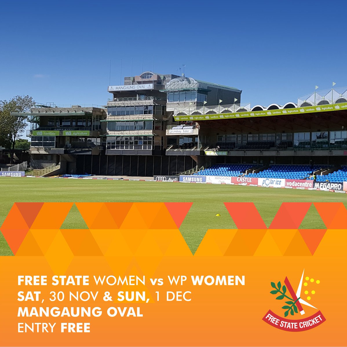 KnightsCricket's tweet photo. Come and support the Free State Women's Cricket team when they take on the WP Women at the Mangaung Oval this Saturday and Sunday.
#FreeStateCricket
#EntryFree
#ItsMagic https://t.co/btGNDuOPQT