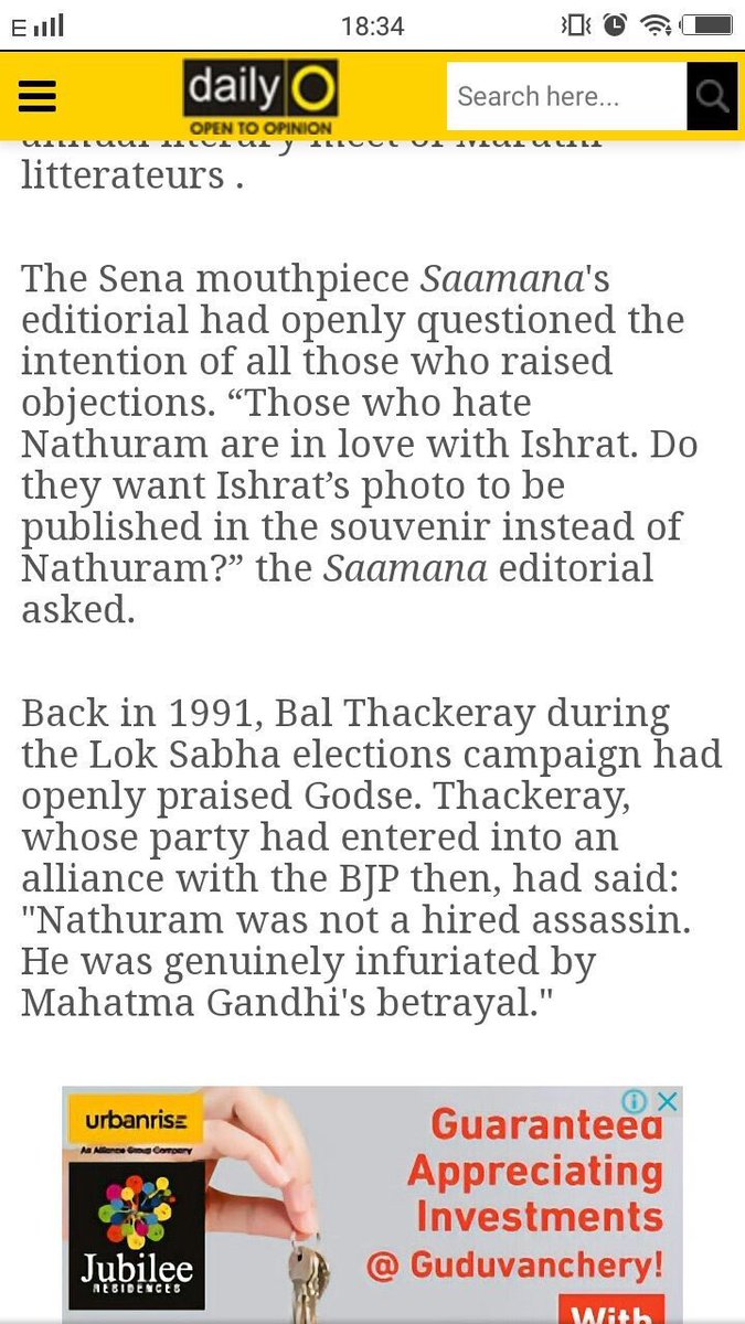 More from Sanjay Bhau Raut. So maybe the media should ask Soniaji (imagine asking Soniaji a fucking question) whether she condones these views of the  #ShivSena and as to how different they are from  #PragyaPraisesGodse