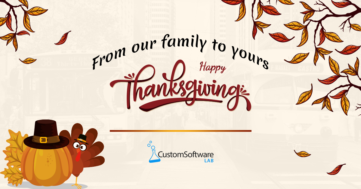 thecsl9's tweet image. This is the time of year for sharing what you’re thankful for. Thank you for being a part of our journey this year. We wouldn’t be where we are today without you! Wish you all a Happy #Thanksgiving from @thecsl9 #CustomSoftwareLab
#Thanksgiving2019 #ThanksgivingDay