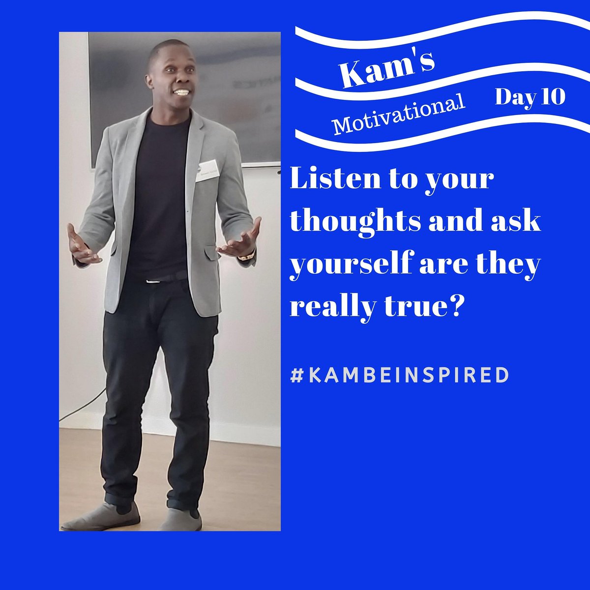 kambeinspired's tweet photo. Don't let that negative self talk talk you out of your goals &amp; dreams.
#kambeinspired 
#motivationalspeaker 
#inspirationalspeaker 
#inspireipswich https://t.co/nMZkL7xbrb