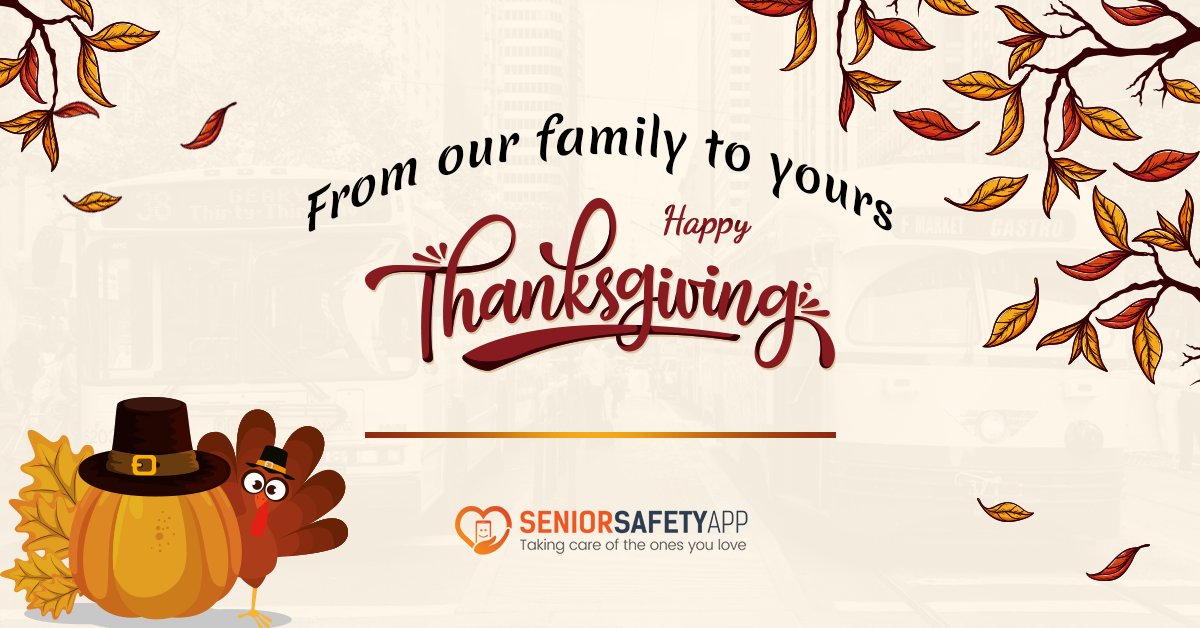 SeniorSafetyApp's tweet photo. All year long, but especially during this season, we’re grateful for wonderful users like you! Thank you for making this year a great success. Happy Thanksgiving
#SeniorsafetyApp #ThanksgivingEve #Thanksgiving2019 #ThanksgivingDay https://t.co/4Qqv6gQyEo
