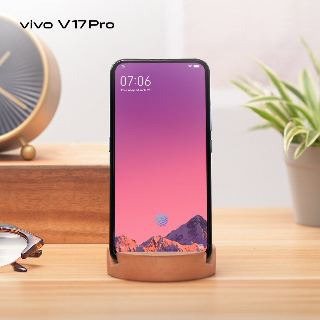 vivopakistan's tweet photo. Witness a flawless display that commands your full attention,  a tremendous visual impact without the extra bulk. #VivoV17Pro #SuperAMOLED #InDisplayFingerprint https://t.co/RNRhcTRL9A