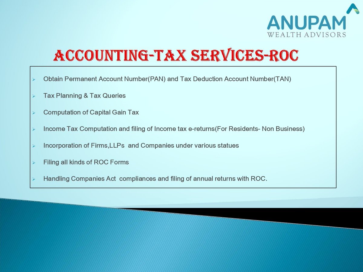 AnupamWealth's tweet photo. Anupam Now Offers Accounting &amp; Tax Services
For Details Call:02267830051/9136292401 https://t.co/FhEkGcThdH