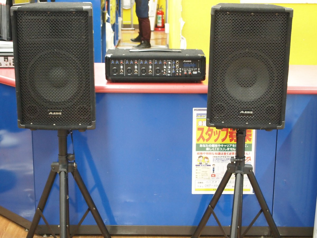 ハードオフ船橋夏見台店です。 カラオケなどで使い勝手の良い簡易PA