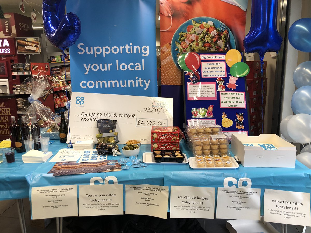 childrensODGH's tweet photo. Thank you to the co op for nominating the ward as one of your charity’s for the co op big pay out #coopuk https://t.co/Nzi8j2G90g