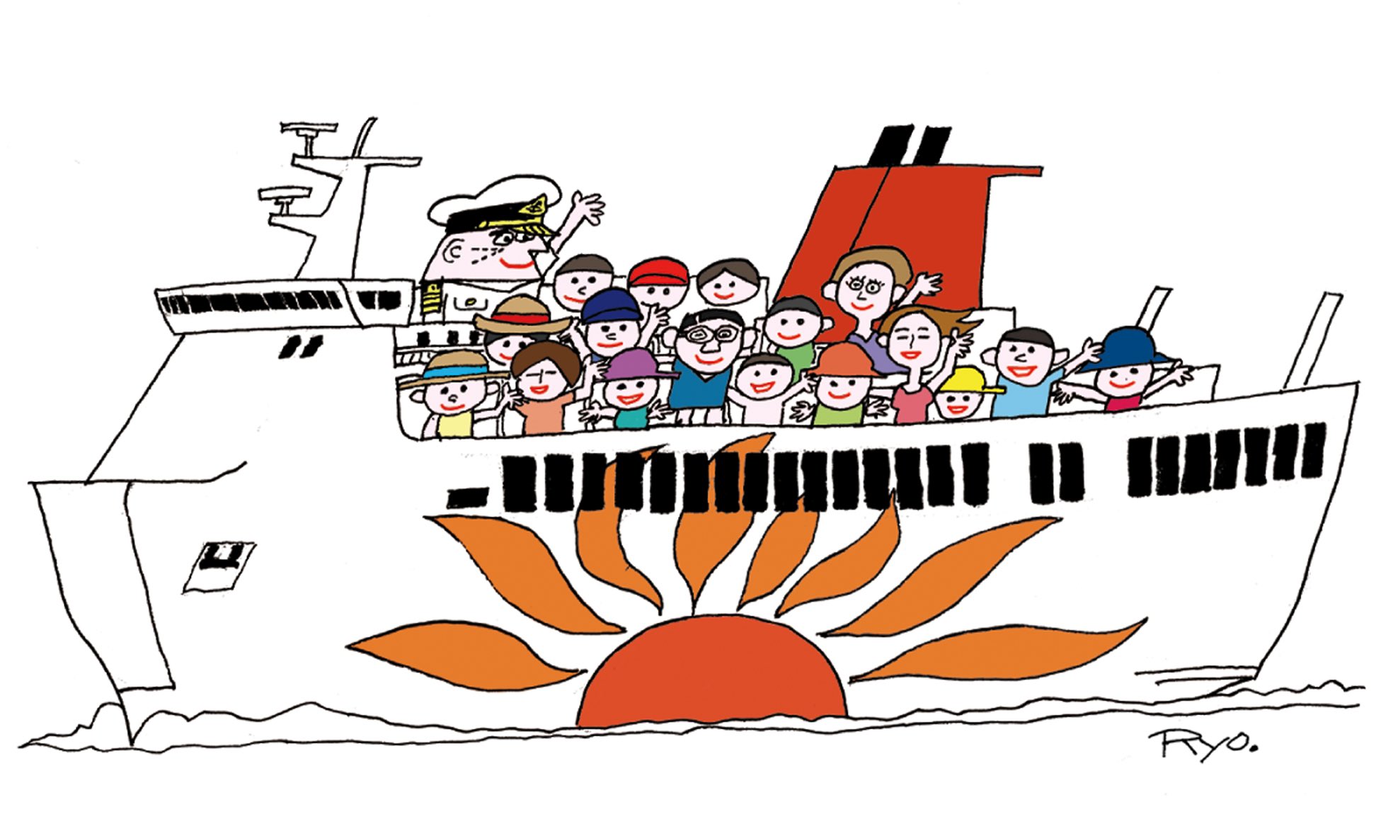 柳原良平さんのイラスト 毛羽立た