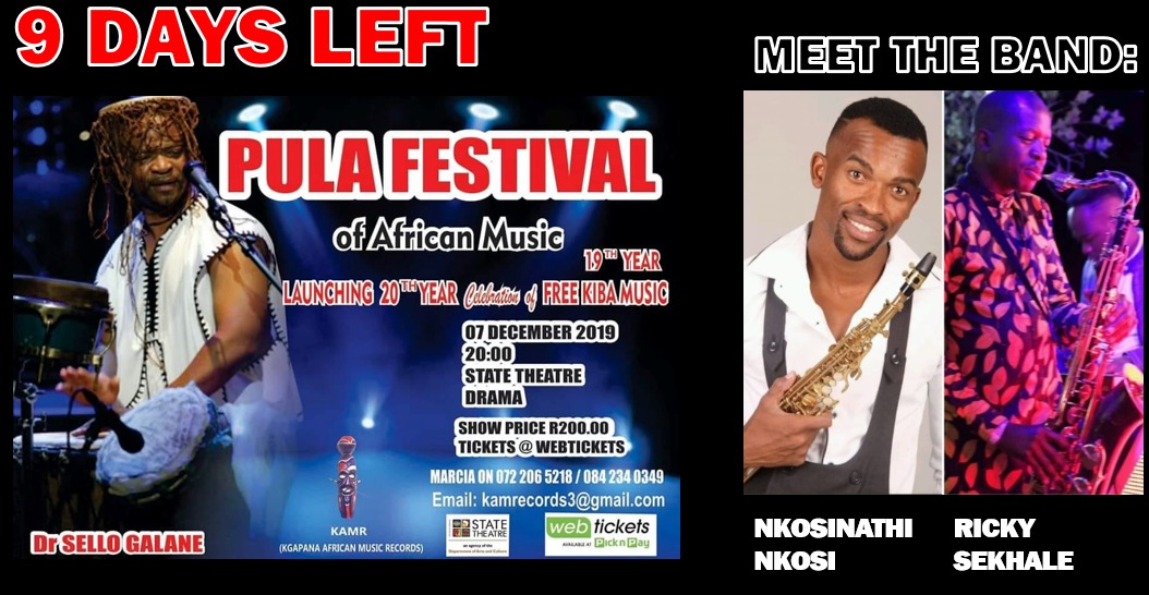 #PulaFestival2019

With only nine left, let's meet the band members...

Nkosinathi and Ricky on Saxophone!