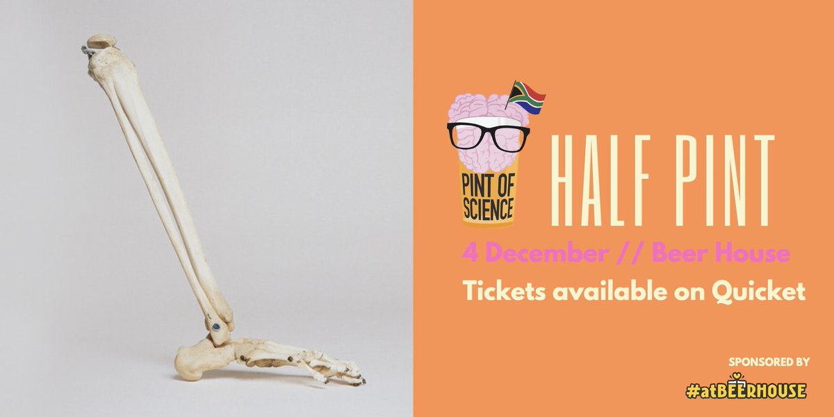 #HalfPint2019 We didn't want to wait a whole year to see you all! So on 4 Dec, we will all gather to hear exciting talks by brilliant scientists! Join us! 

Thank you #BeerHouse for coming on board as our national sponsor! 

Get your ticket here for R50 qkt.io/BGUAqR