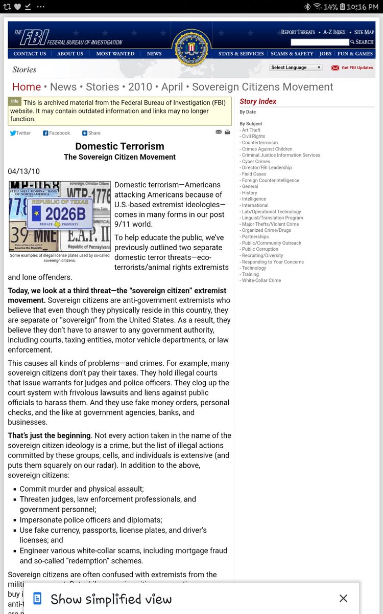 KarenChristensn's tweet photo. Hey #Eclause, #ChrisHallet, #KirkPendergrass, #TimothyHolmseth & #FieldMcConnell
The FBI has listed The Sovereign Citizen Movement as Domestic Terrorism. BAR refers to an organization of lawyers and it is illegal to practice law without being authorized.
https://t.co/GL8cQrfllS https://t.co/yOX31SXoEm
