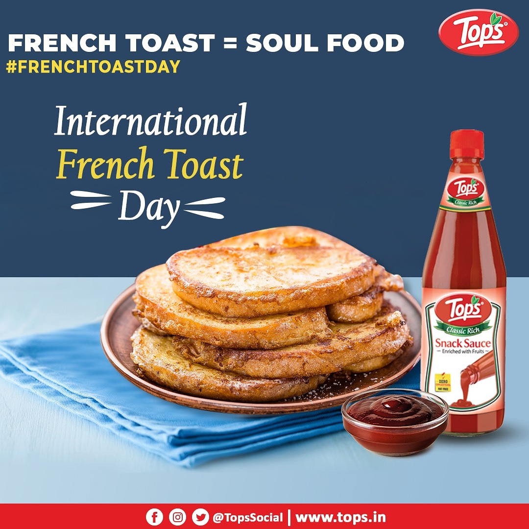 TopsSocial's tweet photo. Enjoy your French Toast with TOPS Snack Sauce!
.
.
#HappyInternationalFrenchToastDay #SnackSauce #Foodies #Delicious #Yummy #FoodLover #Foodastagram #TastyWithTOPS https://t.co/6DxVFJdpFv