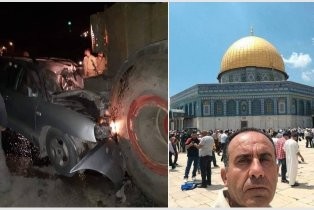 Qudsn_en's tweet photo. Palestinian Mohammed Nawaj'ah died, his son Tha'er was injured, after an Israeli military bulldozer hit the car they were driving near Tarqumiya checkpoint. They were on their way to work, while the Israeli bulldozer was on its way to demolish Palestinian houses in Hebron city. https://t.co/KcKuQnV3P5