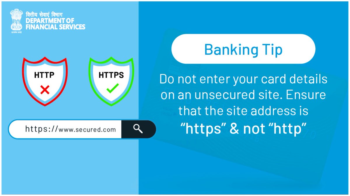 DFS_India's tweet photo. Always follow this tip to safeguard your money. #BankingTip #ThursdayTip https://t.co/eP6ZQ413h5