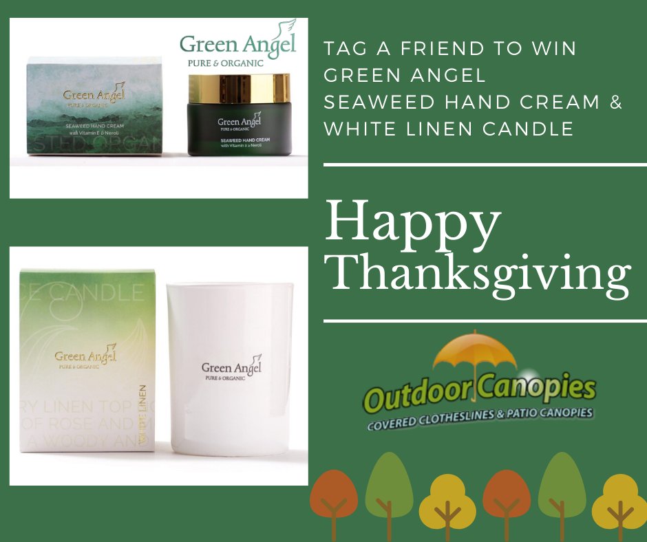CanopyCovers's tweet photo. #HappyThanksgiving Giveaway in association with @GreenAngelSkin https://t.co/AOlkEiqzHD Thanks to @maryodonnellBC for recommending Green Angel #clotheslinecanopy #shoplocal #buyirish #greenfriday #ecofriendly https://t.co/i9TlfxnzaK