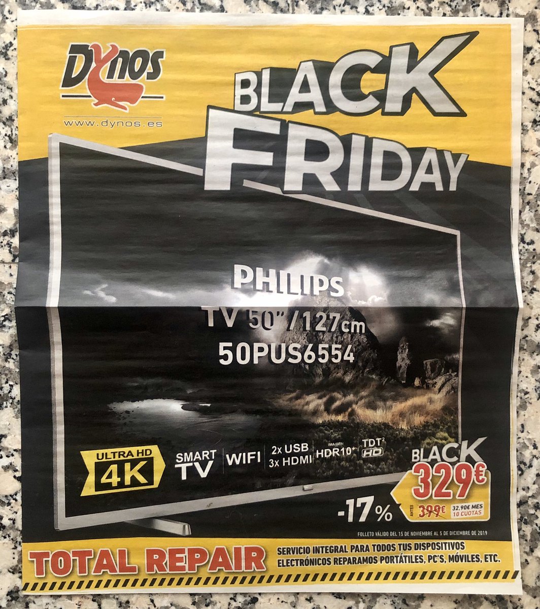 nLineaConTeruel's tweet image. BLACK FRIDAY en DYNOS TERUEL, hasta el 5 de diciembre. #dynos #informatica #televisores #moviles #portatiles #impresoras #pequeñoelectrodomestico.