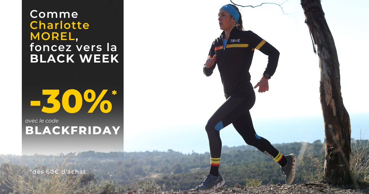 Punch_Power's tweet photo. Comme Charlotte Morel triathlète professionnelle française, foncez vous aussi vers la Black Week !

-30% sur TOUT le site !

https://t.co/5FKfxzObV4

#PunchPower #BlackWeek #BlackFriday https://t.co/ijbjALTPZZ