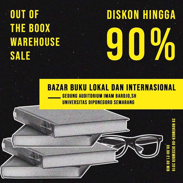 Yang di Semarang sudah siap-siap dompet jebol? 
Nih, mulai 29 November sampai 8 Desember ada 2 event buku yang bersamaan. Silakan berburu diskonan 
#PatjarMerah #OutoftheBoox #pameranbuku #bukudiskon