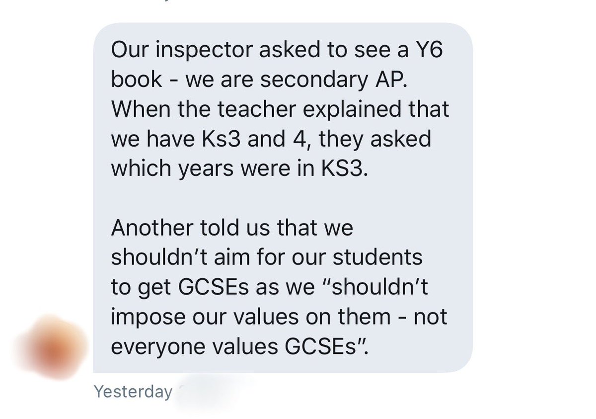 TeacherToolkit's tweet image. Opinion informed or evidence informed?

Dear Ofsted,

When inspecting a (different type of) school, please could HMI have the basics mastered - especially if the context is different to the individual inspector’s experience...

#SLTchat #OfstedReform #EIF2019