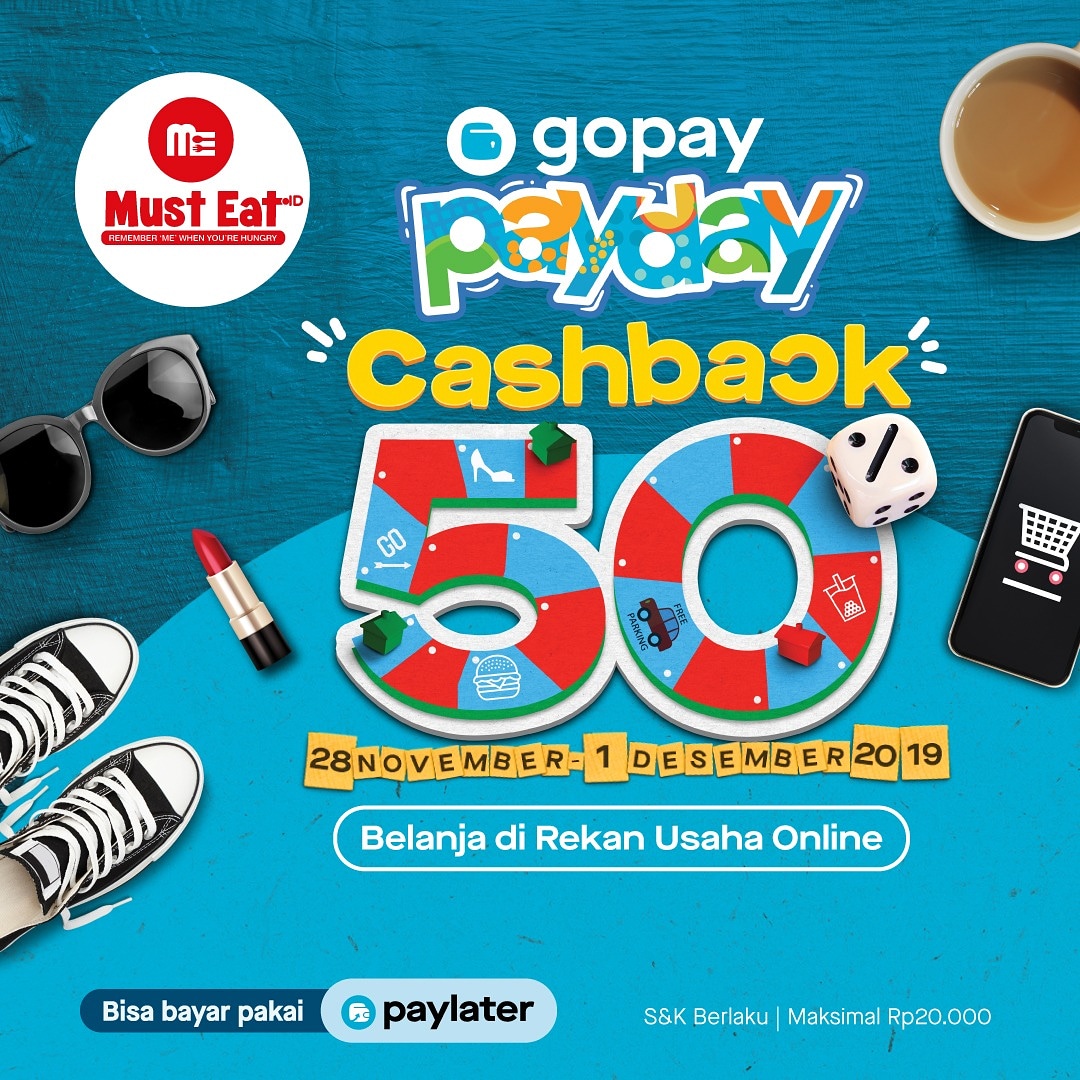 MusteatID's tweet photo. No more #kamisambyar #AkuPahamKok kamu pasti lapar dan pengen jajaan.. Whoop! Whoop!! Ini dia diskon buat kamu!!! #RememberME #MustEat #GOPAYPayday #Promo #November https://t.co/9RUCsSEN7w