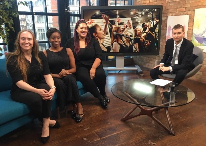 IMCsingers's tweet photo. Check us out promoting our #christmas show on @LondonLive ! Interview broadcast friday 6pm π
Plus a little snippet of our @yebbasmith cover π
#imcollective #singers #vocalgroup https://t.co/ik0g07AyCR