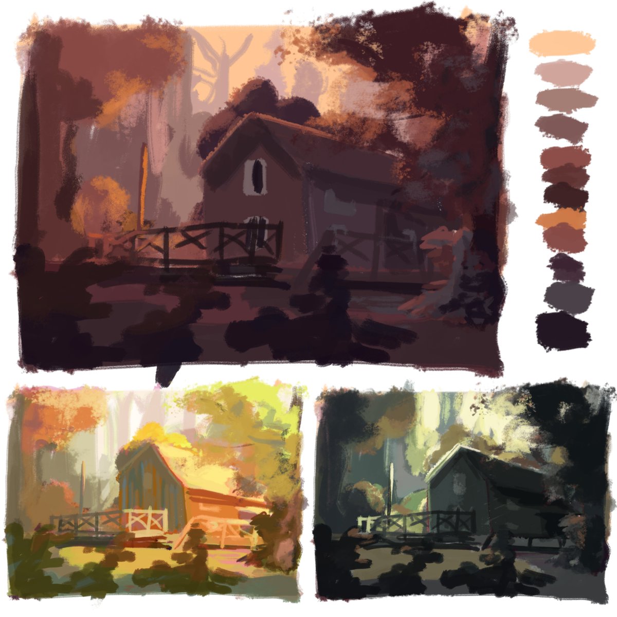 AmyLewis_Art's tweet photo. New pin! Handful of colour styling and background paintings from this past year. #backgroundpainting #colourstyling #painting #animation https://t.co/9vRcF5X1JE