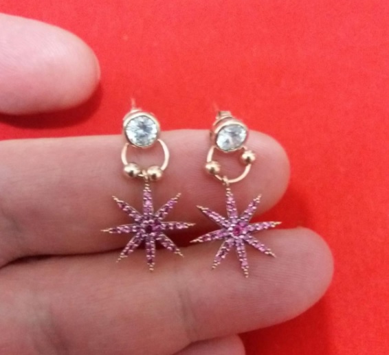 Gümüş Rose Küpe:takirafi.com/Bayan_Kupeleri…