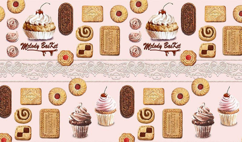 ※リナ※Melody Basket Basのお菓子屋さんジャンパースカート Melody Basket Basのお菓子屋さんジャンパースカート ピンク