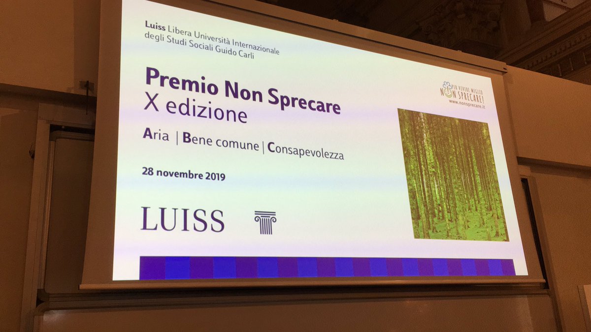 Corepla_Riciclo's tweet photo. Cominciata nell’aula 200 della @UniLUISS la decima edizione del Premio “Non sprecare”. COREPLA porterà testimonianze su sostenibilità e consumo critico, shelflife e riduzione del packaging https://t.co/TGUBkTsy4I