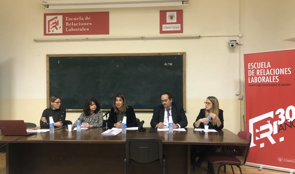 LucilaFinkel's tweet photo. Comienza el I Congreso Internacional sobre Relac.  Laborales: gobernanza del trabajo, y del empleo.  Inauguran Carmen Nieto, Vicerrectora de la @unicomplutense, Isabel Araque de @UGT_Comunica, @Lola_Santillana @CCOO, Ángel Goya @ComunidadMadrid y Judit Carreras @OIT_ES https://t.co/2VOvUQ8AEW