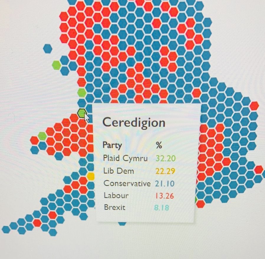 Canlyniad YouGov ar gyfer Ceredigion.
@BenMLake <a href="/Plaid_Cymru/">Plaid Cymru 🏴󠁧󠁢󠁷󠁬󠁳󠁿</a> i ennill👏👏
Hyn yn teimlo’n weddol agos ati o’r teimlad ar stepen drws, a’r Torïaid yn agosáu at y DemRhydds.
Ben yn cael cefnogaeth bersonol gref, a mae pobol yn awyddus i’w gadw fel AS.
Pythefnos i fynd. Daliwn ati!