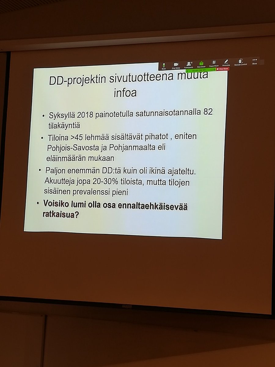 #AgriFuture n seminaarissa Minna Kujala-Wirth kertoo lumen vaikutuksesta sorkkaterveyteen ja sivuaa myös DD-projektin tuloksia #SavoniaAMK #jalaka #ETKO