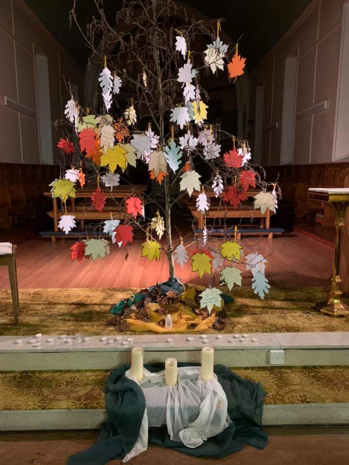 OLSSBlayney's tweet photo. Tonight our school community came together for our November Service to remember our loved ones who have passed away #Remembrancetree https://t.co/faf78kp1xT
