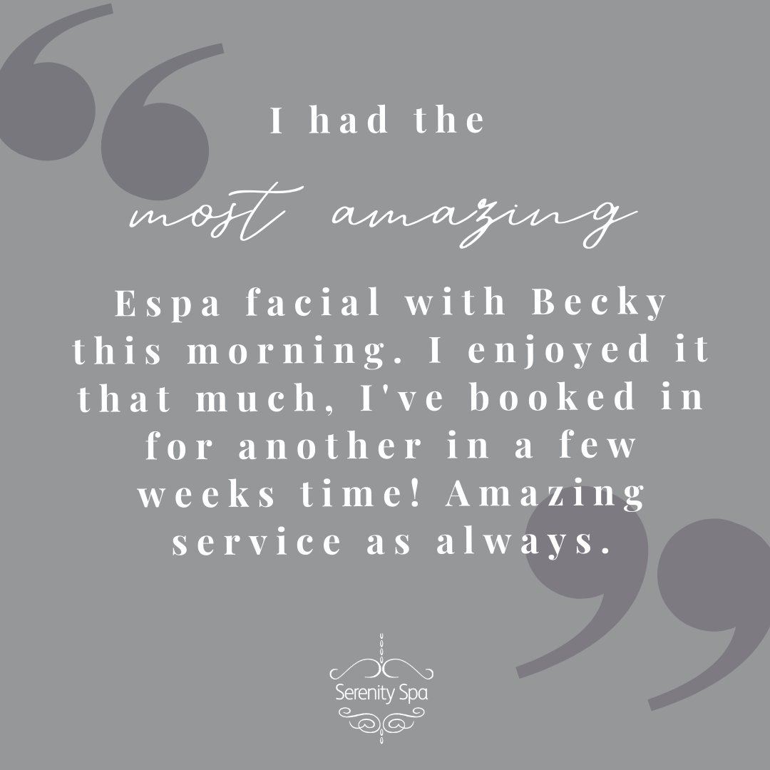 SerenityFormby's tweet photo. Some more amazing feedback from one of our lovely clients π
Would you like to book in for a facial? Give us a call on 01704 834 003 or drop us a DM π
#serenityspa #formbyspa #espaskincare #massageservices #tuesdayvibes #espafacial #formbyfacial #liverpoolfacial https://t.co/xZuhO6XgJH