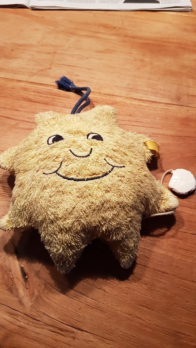 Jips favoriete speelgoed zon met muziek is na 14 jaar trouwe dienst stuk . Heeft iemand er nog zo eentje ? Van Sleiff.