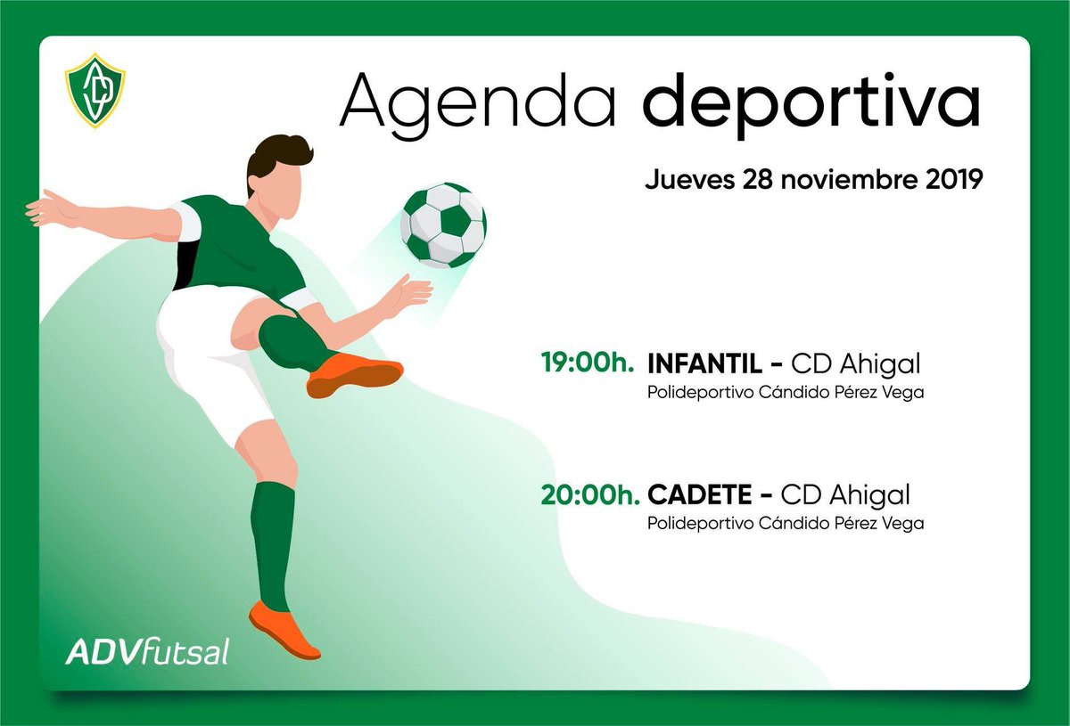 Agenda deportiva #ADVfutsal

Esta tardi nu poli, partius aplazaus da anterior jorná