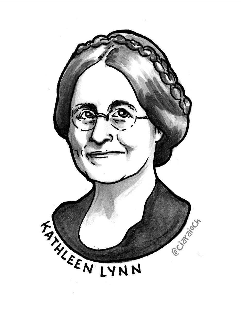 Mayo's Dr. Kathleen Lynn is the 28th  #MiniMná. A suffragist, she helped during the Lockout, ran guns into Dublin, was Chief Medical Officer for the Rising, for which she was jailed, and founded St Ultan's Children's Hospital, the only hospital in Ireland ran by women.  #Mnávember