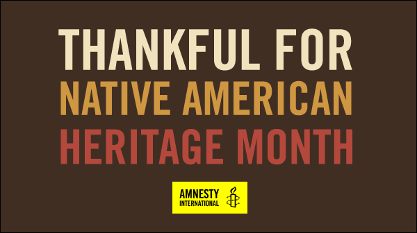 amnestyusa's tweet photo. Some may call it Thanksgiving. We call it the National Day of Mourning. Stand with indigenous communities today. #nationaldayofmourning https://t.co/Hj7RTa6SbV