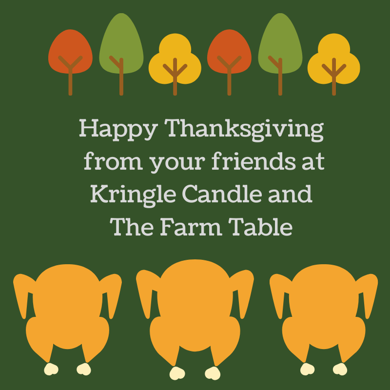 KringleCandle's tweet photo. Everyday, we're thankful for our customers and guests. What are you thankful for this Turkey Day?

#mykringle #kringlecandle #thanksgiving2019 https://t.co/DCCSqRqxup