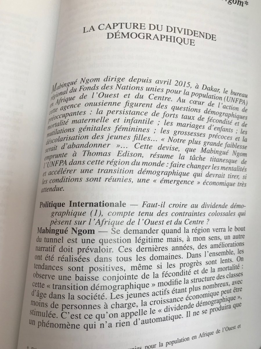 mabinguengom1's tweet photo. Merci à Politique Internationale (numero 165-Automne 2019, dossier spécial : les voies africaines) pour votre intérêt à la capture du dividende démographique en afrique! @PolicyCenterNS @WorldPolicyConf @NorthernPolicy @Policy @googlepubpolicy @genomics_policy @InstitutDestree https://t.co/MDiA1EdhD9