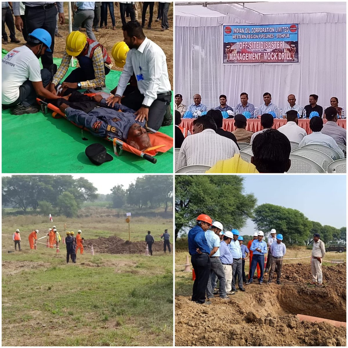 SSiddhpur's tweet photo. Off site disaster management mock drill at vill.Ganeshpura  Ta. Siddhpur https://t.co/iwOjiWMqwm