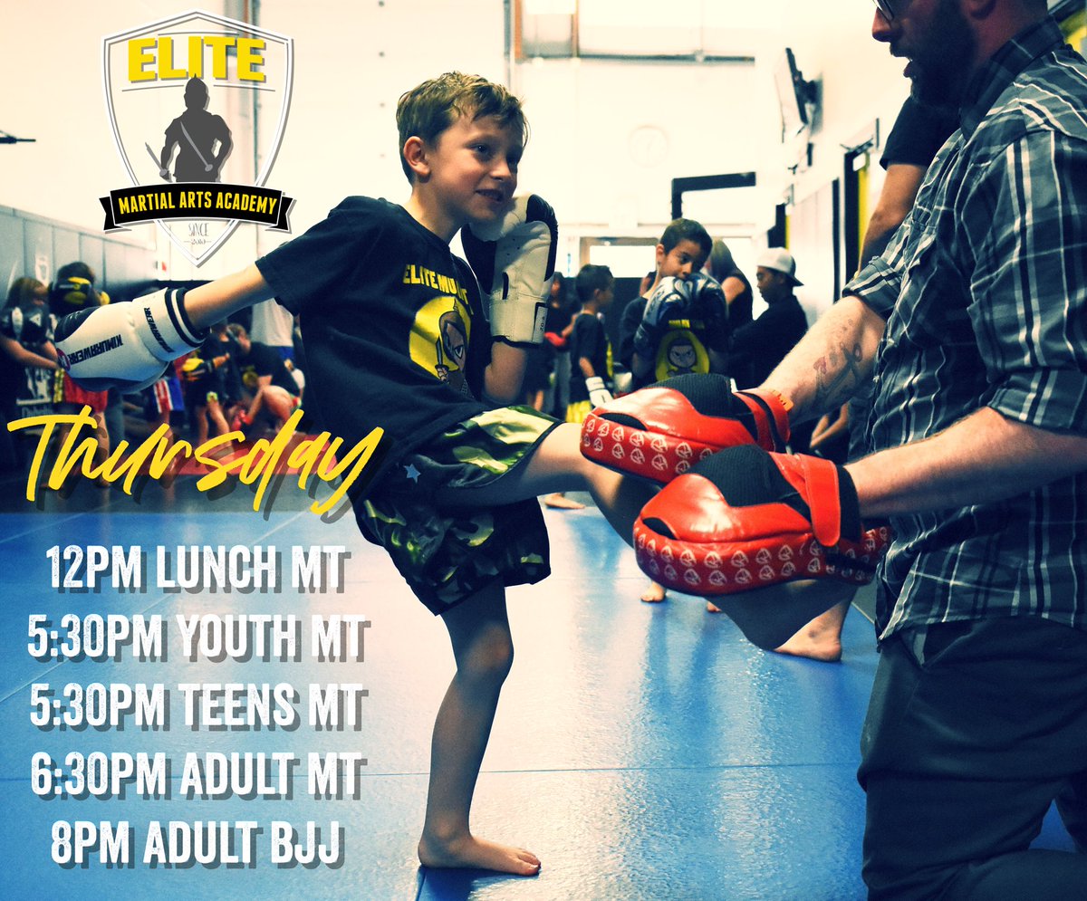 calgaryelite's tweet photo. Let us help you #kick this Thursday into gear! A full lineup of classes awaits you at Elite today!
_______________________________________________
#youthmuaythai #kidsmartialarts #practice #train #familytime #yycfamilyfun https://t.co/X9THqIt96M