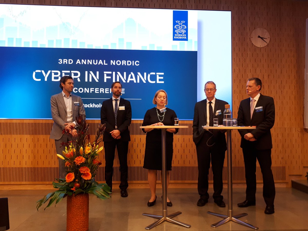 Deputy Governor, Marja Nykänen giving her intro at 3rd Annual Nordic CYBER IN FINANCE conference, in Stockholm <a href="/MarjaNykanen/">Marja Nykänen</a> <a href="/SuomenPankki/">Suomen Pankki</a> #cyberinfinance