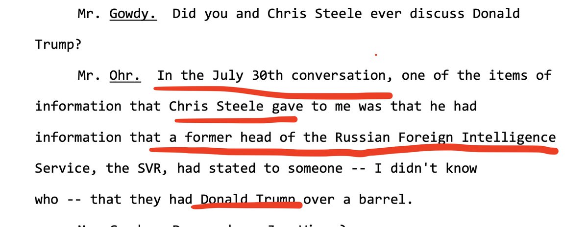 The Washington Post told us at length about CIA's greatest triumph. But two days before Brennan brought his bombshell intelligence to Obama, Steele was telling Bruce Ohr about the same "intelligence" and the "source". /23