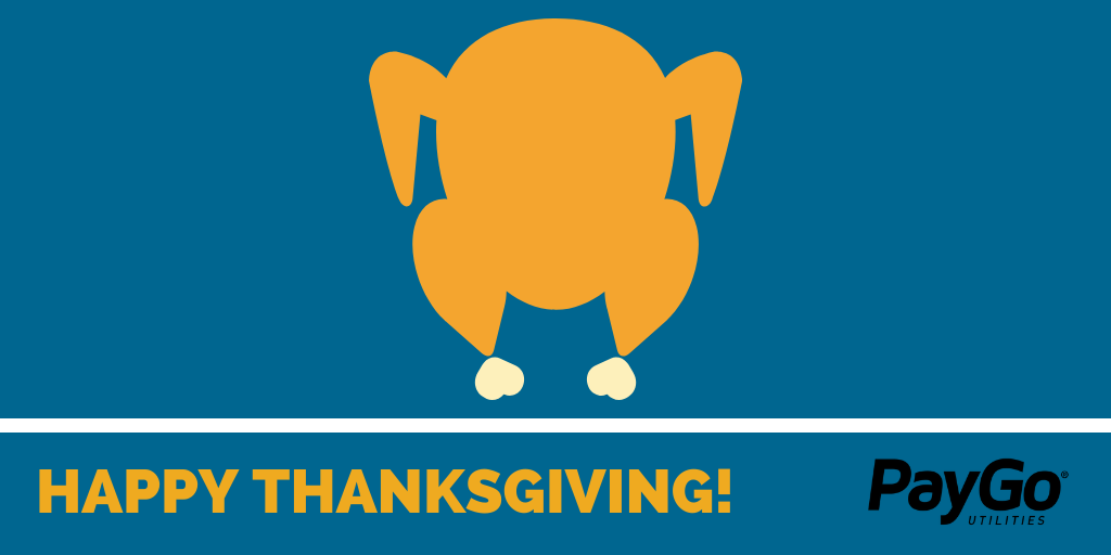 paygoutilities's tweet photo. Thankful and grateful today and every day. Happy Thanksgiving from PayGo. https://t.co/akTdLFnOHn