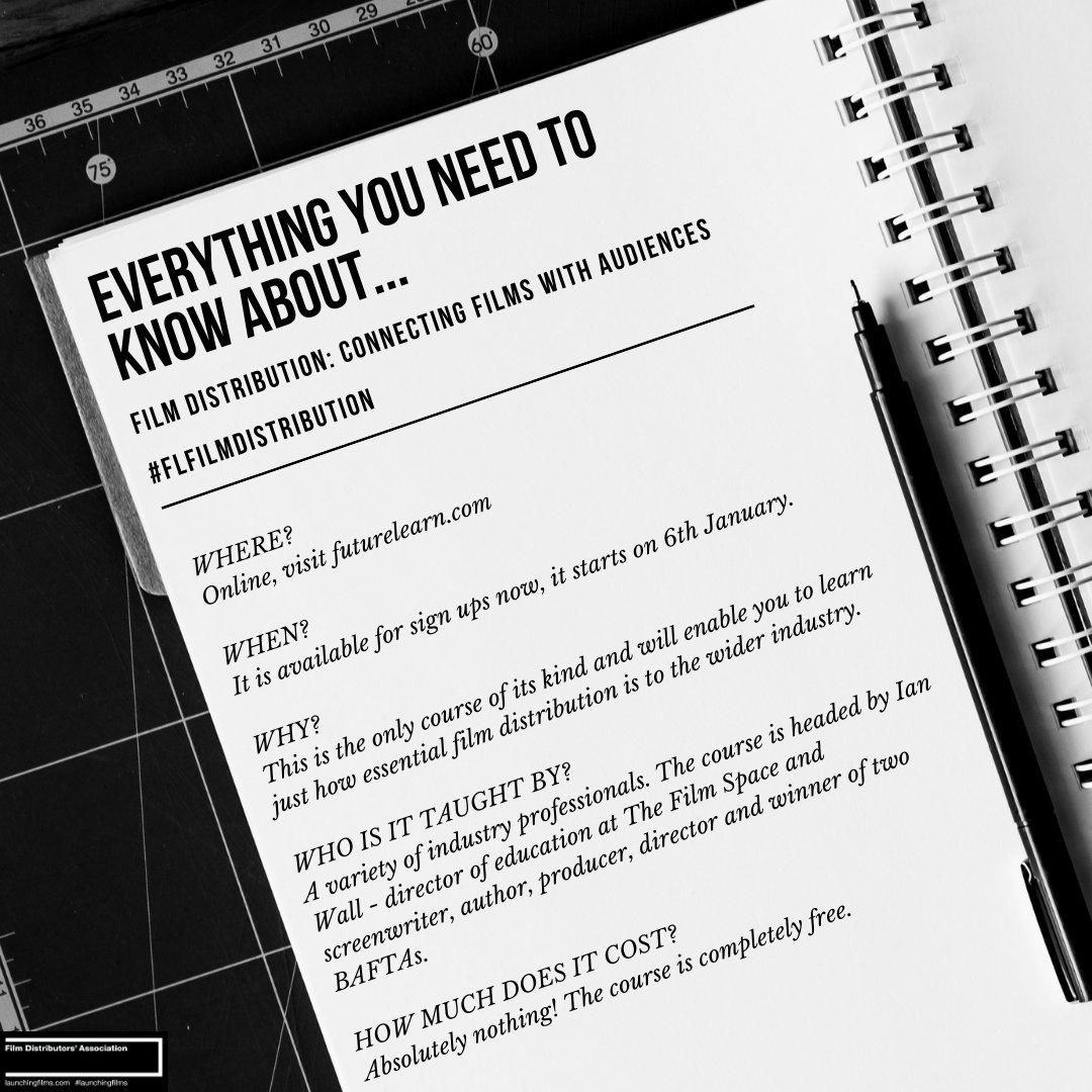 FDA_UK's tweet photo. Our online course starts again on 6th January, so why not get yourself signed up for some film distribution learning in the new year? Here's the link: https://t.co/hDCjESxbee #FLFilmDistribution https://t.co/YfsVktV7fF