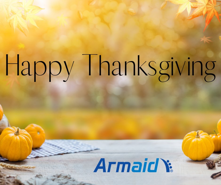 ArmaidCo's tweet photo. What a year to be thankful for!! Thank you for being part of the Armaid family.  Our hope for your holiday is to have your day filled with love and laughter creating amazing memories. 
#Armaid #Dowhatyoulove #techniqueiseverything https://t.co/ZQxt4jdsxo
