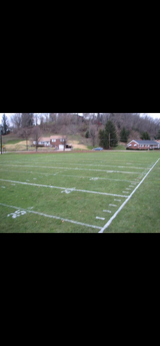 So we bought paint and went down to the field on Wednesday morning. We had a striper and string. We were determined. We also got a little carried away. These pictures don’t do it justice but we made a 60 yard field that rivaled some high schools: