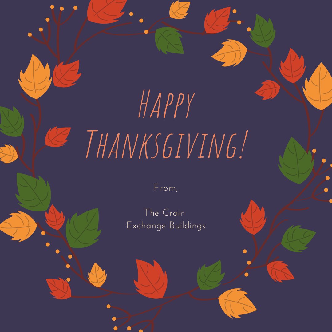 grainexchbldg's tweet photo. Happy Thanksgiving! We hope you have a fantastic day! 🦃🍂 https://t.co/YEtHf8GZub