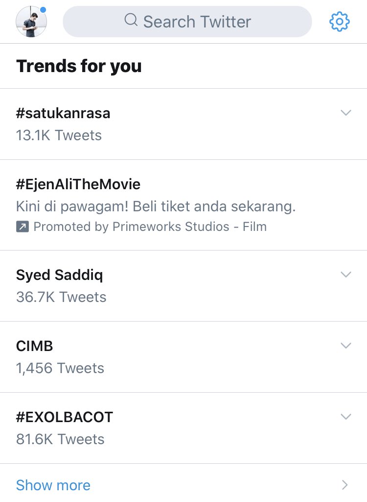 khaibahar94_'s tweet photo. Yeayyy trending no 1 🌹❤️ #satukanrasa https://t.co/skrbiFDZyy
