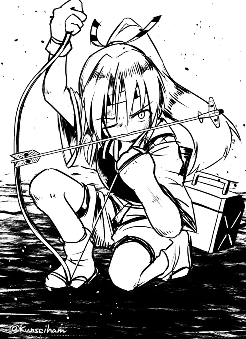 女の子が鼻血を雑に拭った跡、強さを感じて好きなので定期的に描きがち('◡`∪) 